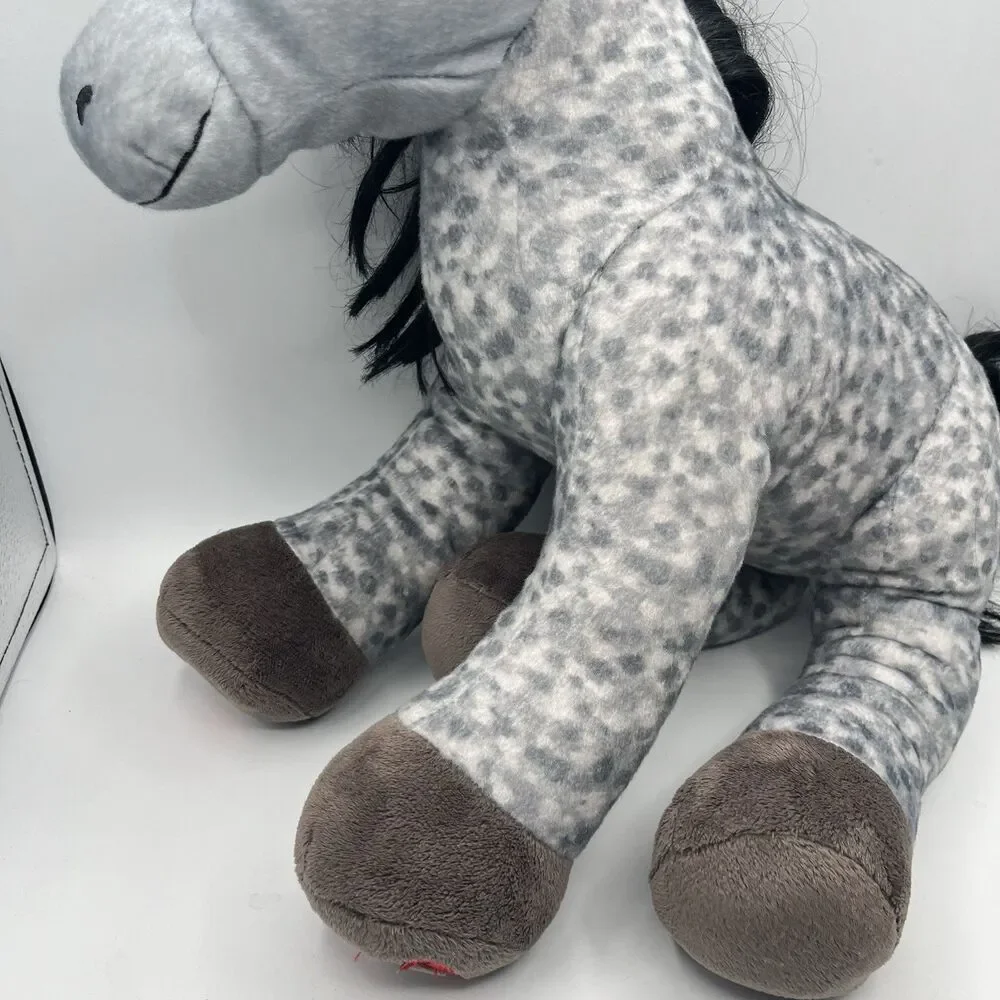 Build A Bear Horses & Hearts Riding Club Appaloosa Gray Horse BAB Plush Stuffed